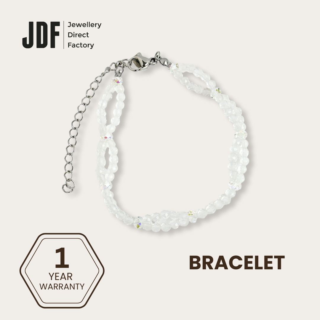 Energy Double Row Natural Semi Crystal Bracelet