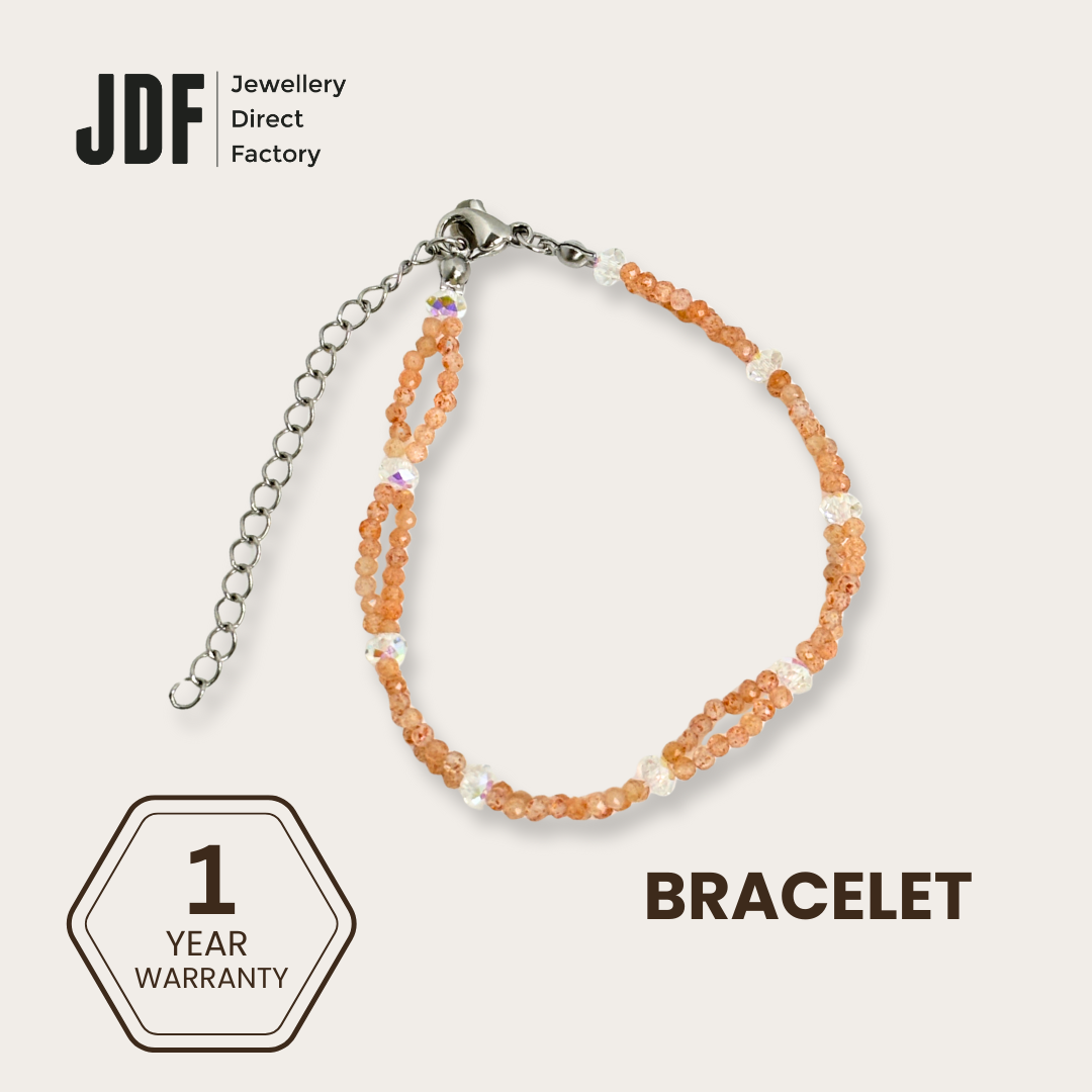 Energy Double Row Natural Semi Crystal Bracelet