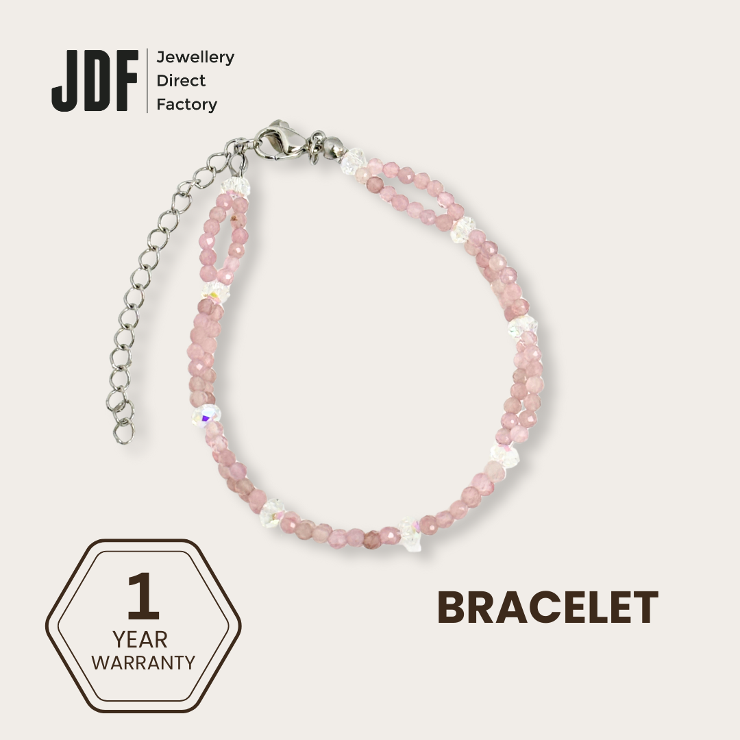 Energy Double Row Natural Semi Crystal Bracelet