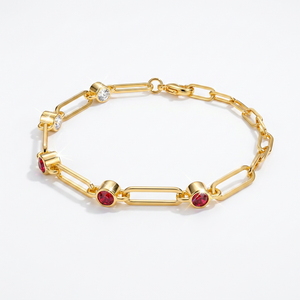 Double-Sided Crystal Paperclip Chain