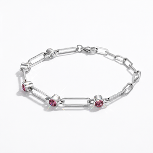 Double-Sided Crystal Paperclip Chain