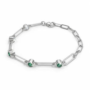 Double-Sided Crystal Paperclip Chain