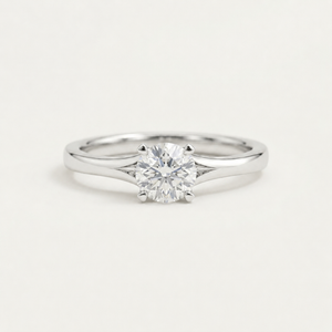 Subtle Heart Prongs Ring