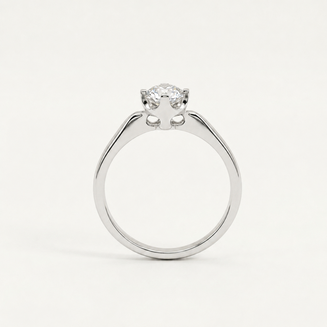 Geometric Solitaire Ring
