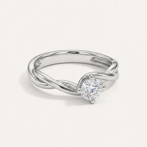 Interlace Solitaire Ring