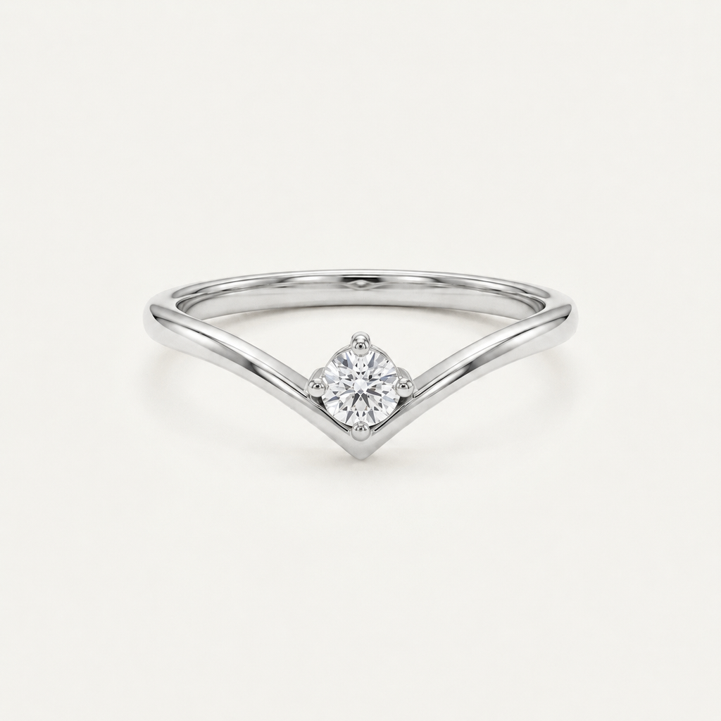 The Zenith Solitaire 18k Ring
