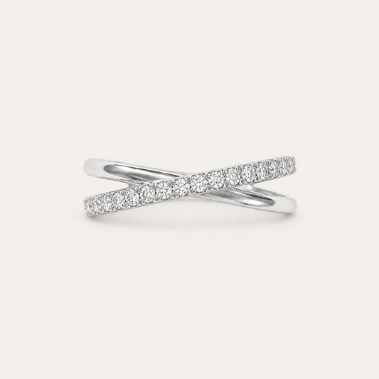 The Xandra Criss-Cross 18k Ring