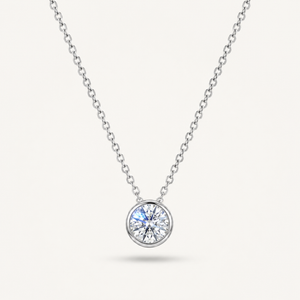 The Solstice 18k Bezel Lab Diamond Pendant