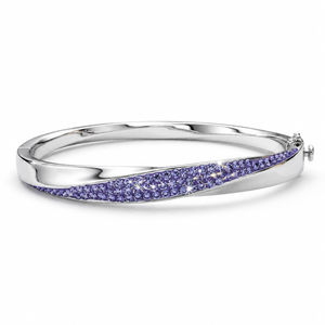 Aurora Twist Bangle with Crystal From Europe