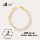 Circular Double-Row Bracelet with Cubic Zirconia