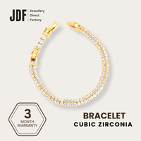 Circular Double-Row Bracelet with Cubic Zirconia