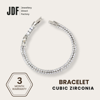 Circular Double-Row Bracelet with Cubic Zirconia