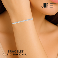 Circular Double-Row Bracelet with Cubic Zirconia