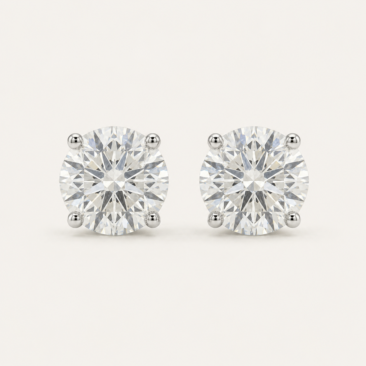 Classic 4-Prong 18k Lab Diamond Earstud
