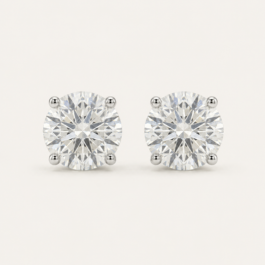 Classic 4-Prong 18k Lab Diamond Earstud