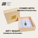 Classic Oval Pendant with Crystal From Europe, Crystal Pendant, Inside Jewellery Box Packaging, Crystal From Europe, One-Year Warranty - Jewellery Direct Factory in alabaster background