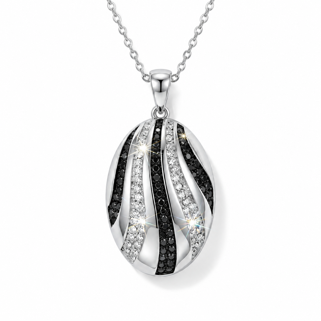 Atlantic Wave Pendant with Crystal From Europe
