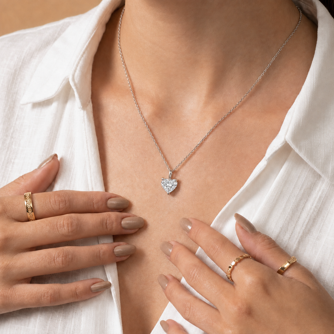 The Vows Heart 1.0cts Solitaire Pendant