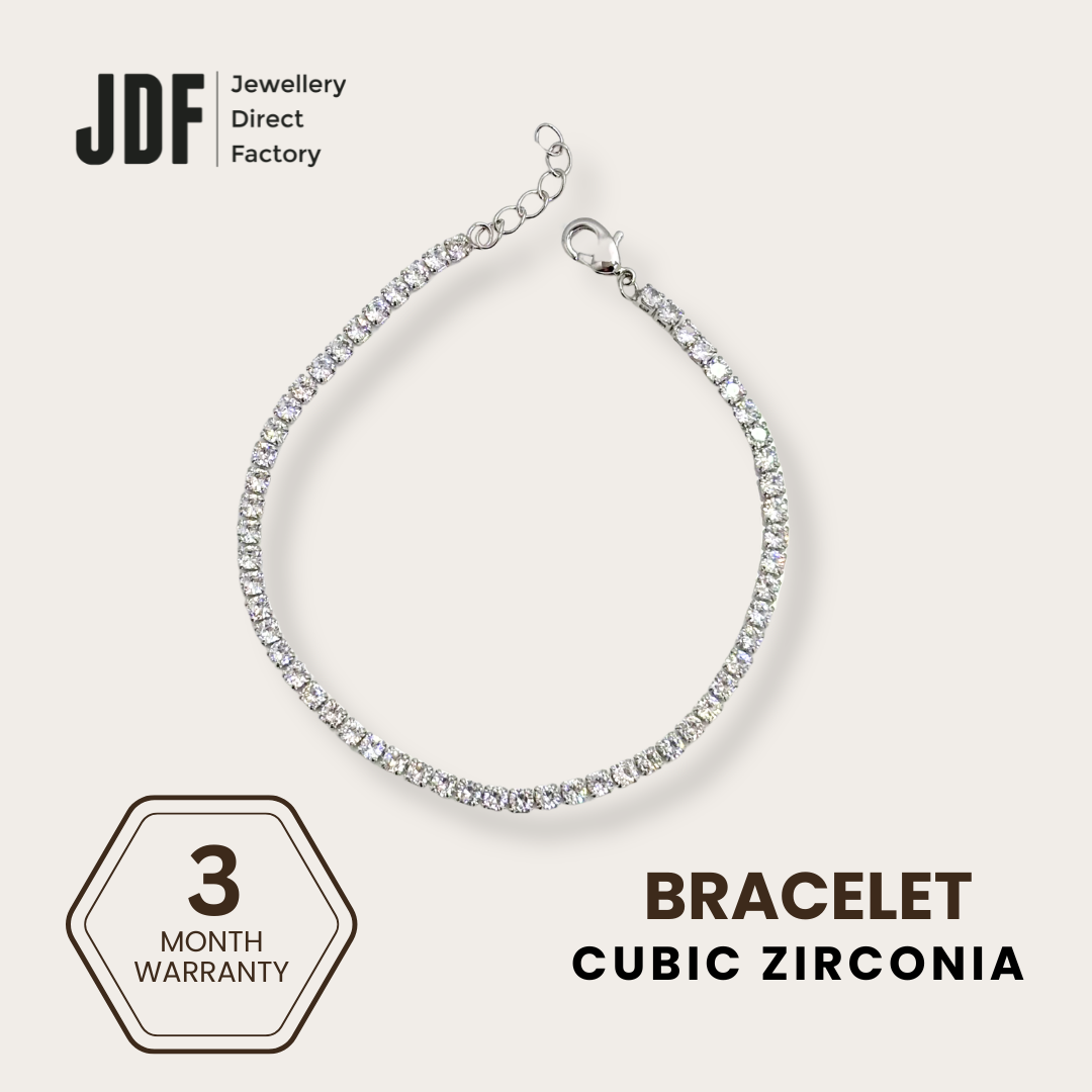 Dainty Tennis Bracelet with Cubic Zirconia