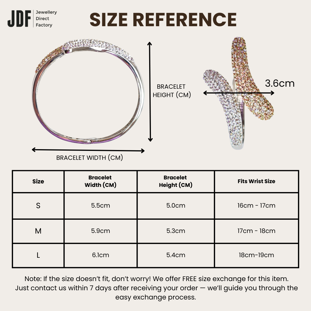 Dazzle Duo European Crystal Bangle