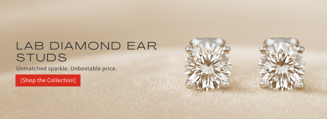 Elegant lab diamond ear studs for women featuring timeless sparkle, ethically crafted and perfect for everyday wear