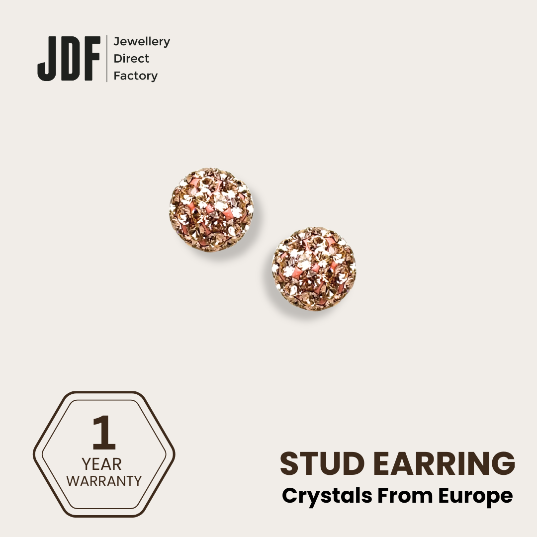 Matching Lollipop Earring 8mm with Crystal From Europe