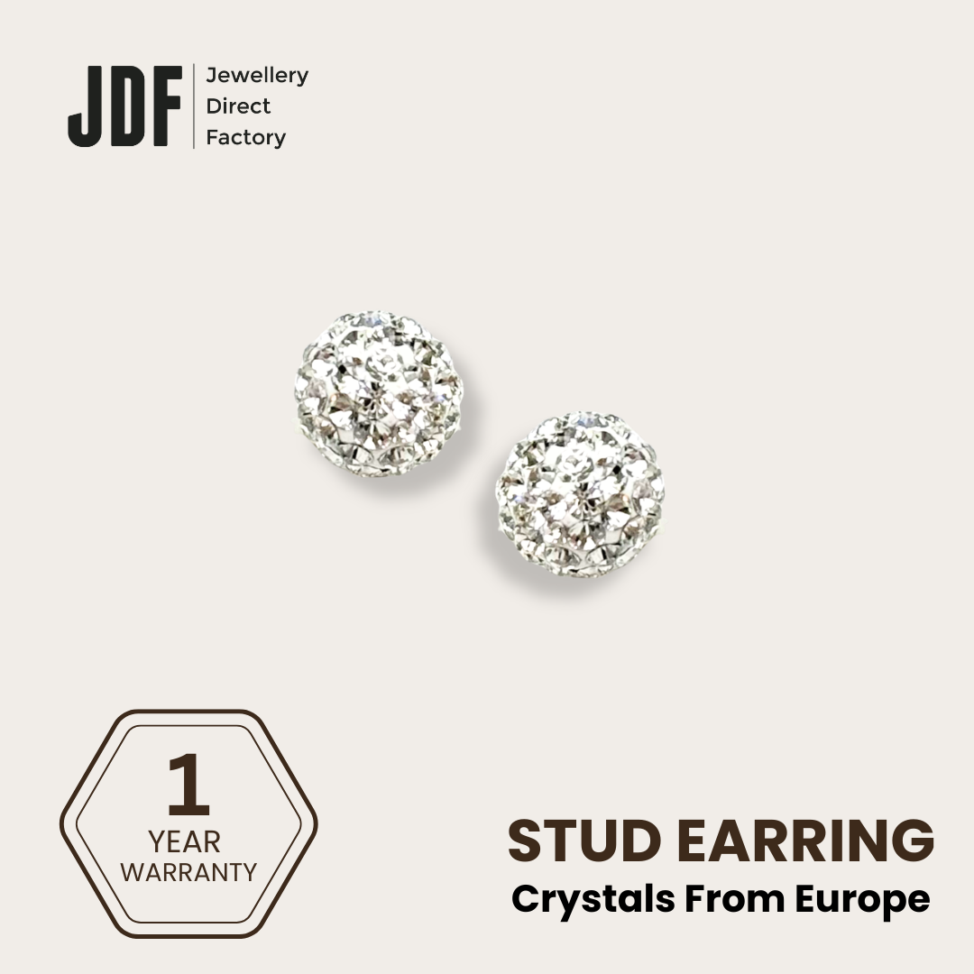 Matching Lollipop Earring 8mm with Crystal From Europe