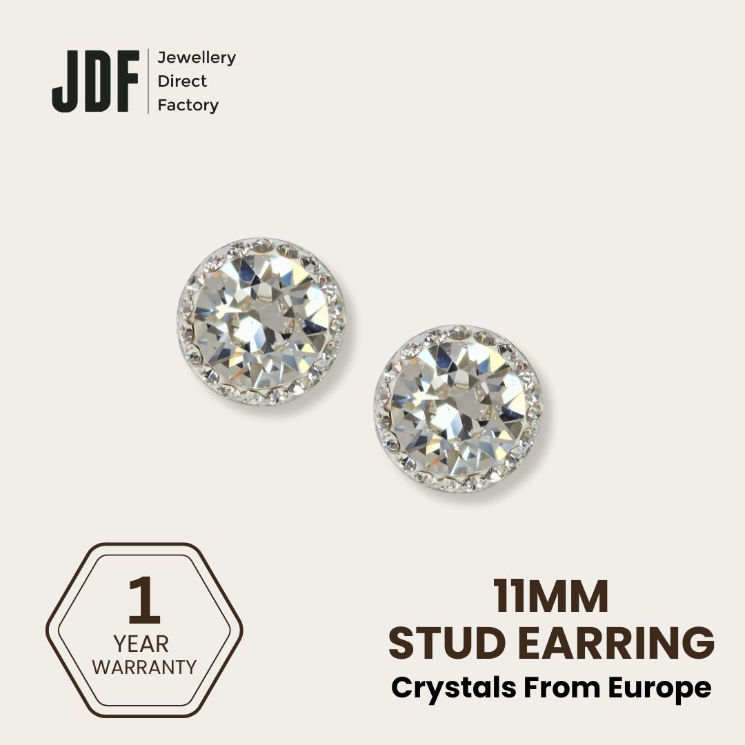 Halo Round Stud with Crystals from Europe