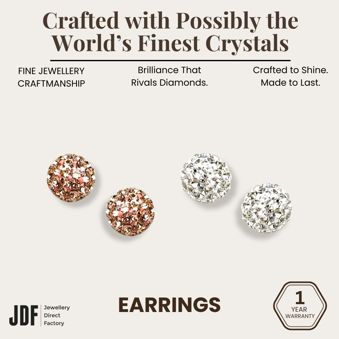 Matching Lollipop Earring 8mm with Crystal From Europe