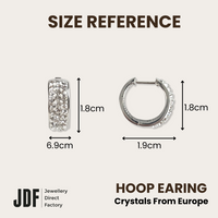 Huggie Hoops with Crystals From Europe