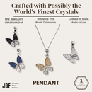 Elegant Sparkle Butterfly Pendant, Pendant, Gold, Black, Dark Blue, White, Crystals from Europe, One-Year Warranty - Jewellery Direct Factory in alabaster background