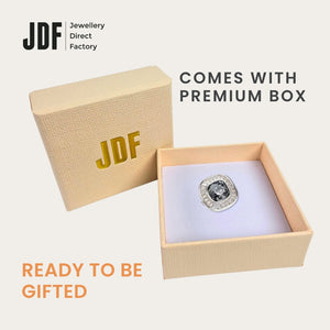 Elegant Square Brooch with Crystal From Europe, Brooch, Packaging Display, Crystals from Europe, One-Year Warranty - Jewellery Direct Factory in alabaster background