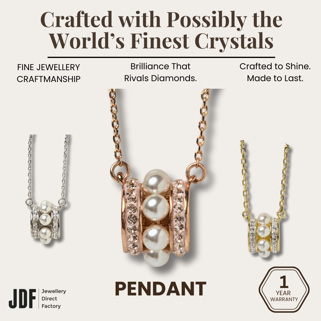 Eternity Baby Pearl Lulutong Necklace, Pearl Necklace, Rose Gold Yellow Gold White Gold, One-Year Warranty - Jewellery Direct Factory in alabaster background