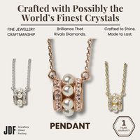 Eternity Baby Pearl Lulutong Necklace, Pearl Necklace, Rose Gold Yellow Gold White Gold, One-Year Warranty - Jewellery Direct Factory in alabaster background
