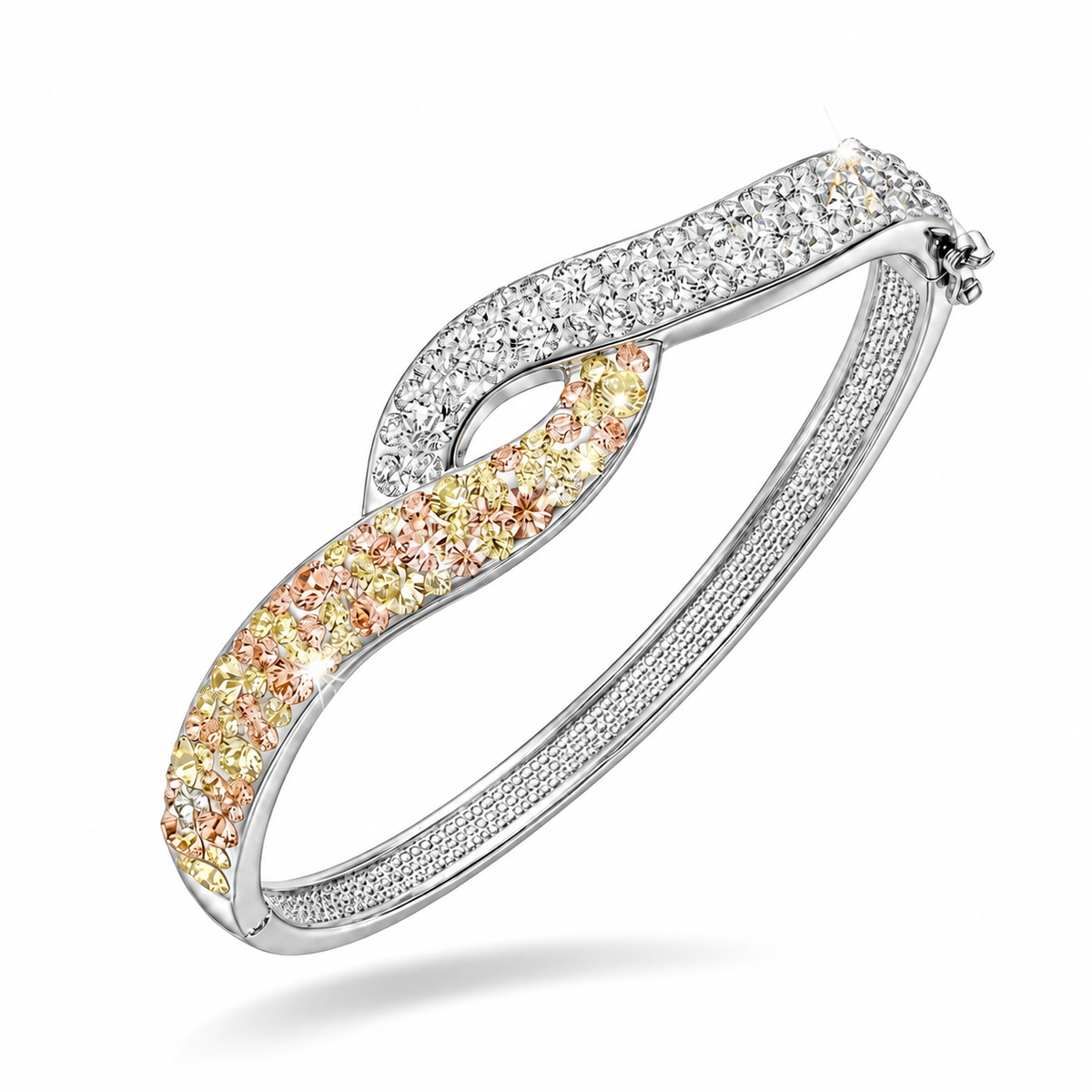 Twist Sparkle Bangle with Crystals from Europe