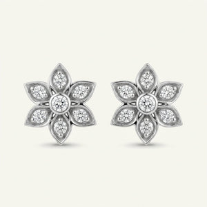 Aura Floral 18k Diamond Earrings