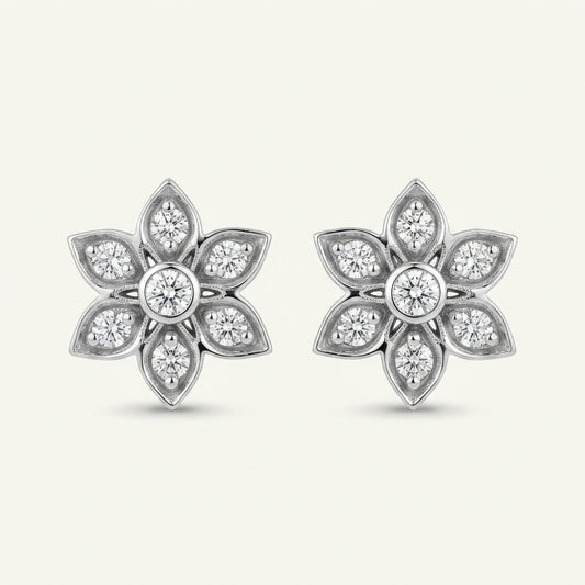 Aura Floral 18k Diamond Earrings