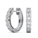 Minimalist Lab Diamond 2.0mm Hoop Earrings in 18K White Gold