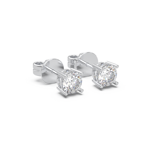 4 Prongs Lab Diamond Stud Earrings in 18K Gold Promotion