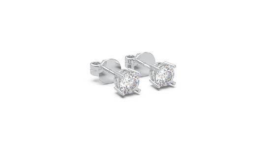 Classic 4-Prong 18k Lab Diamond Earstud