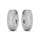 Classic 6mm Pavé Lab Diamond Hoop Earrings in 18K Gold