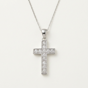 The Grace Cross Lab Diamond Pendant
