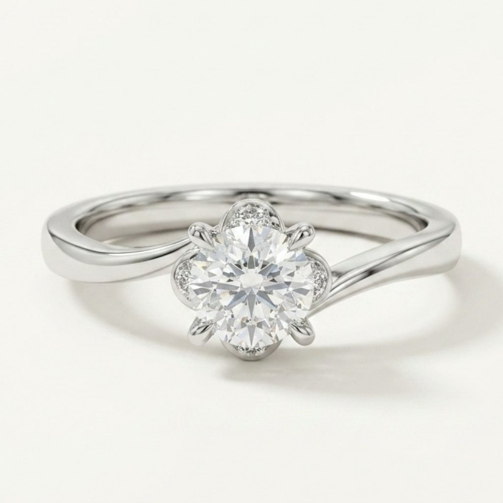 4 Prong Tulip Ring