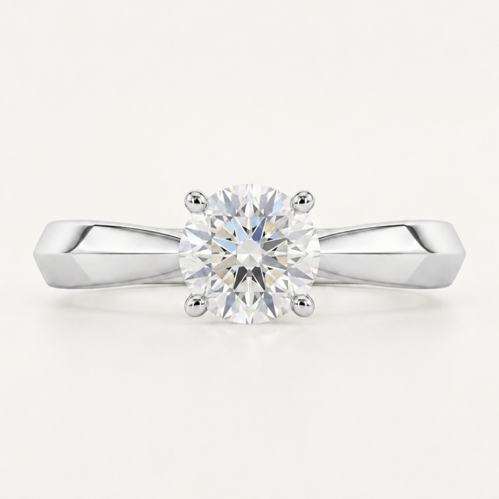 Modern Prong Diamond Ring