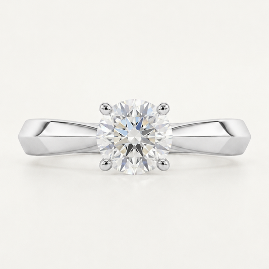 Modern Prong Diamond Ring