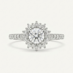 Aurora Halo Diamond Ring