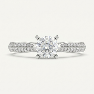 Pave Split Band Modern Ring
