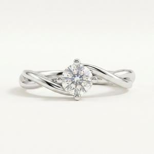 Interlace Solitaire Ring