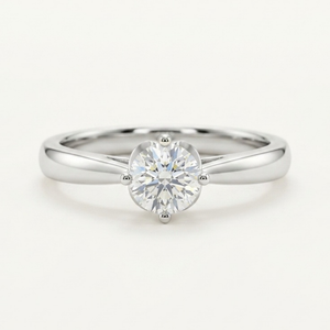 Cathedral Crown Solitaire Ring