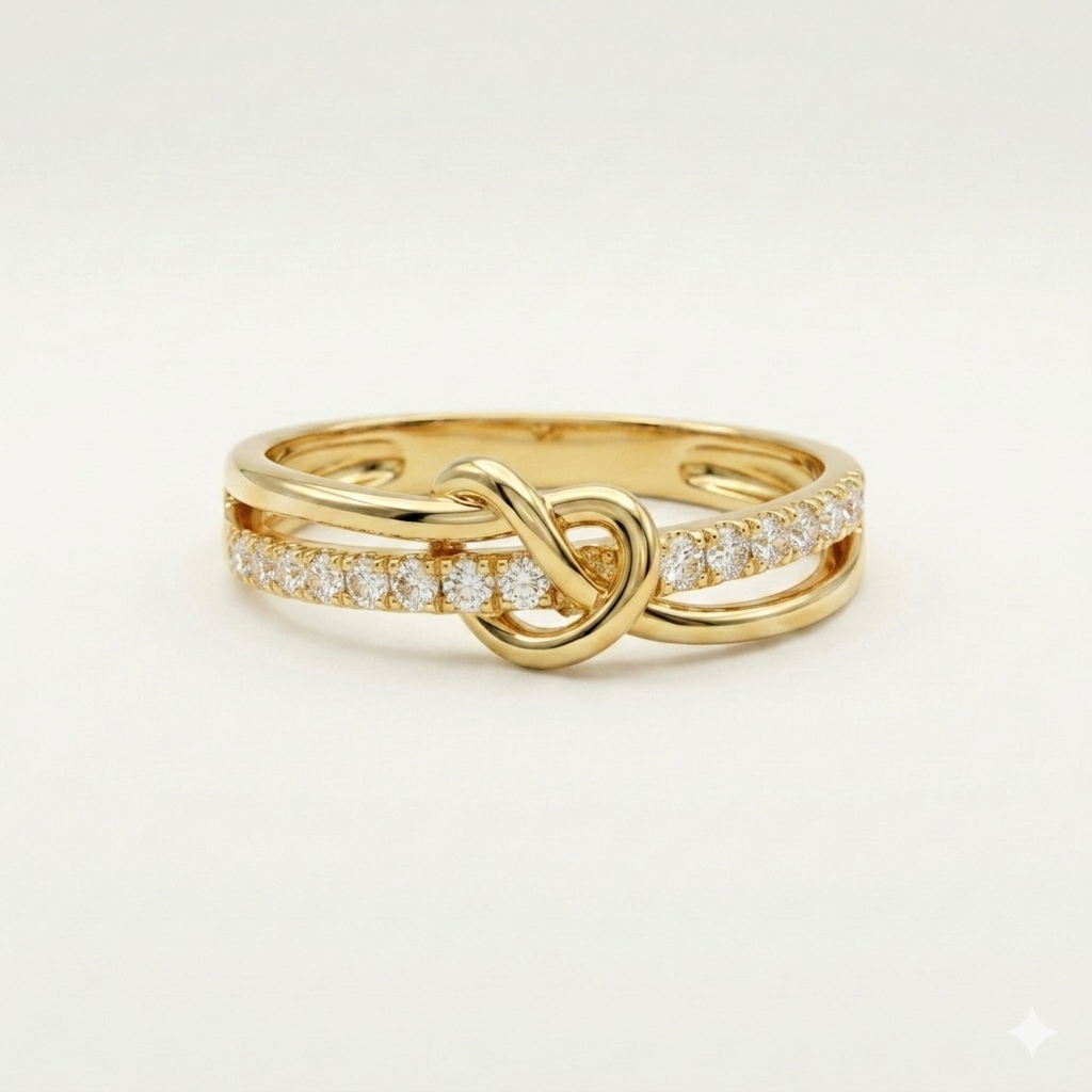 The Amara Infinity Knot 18k Ring